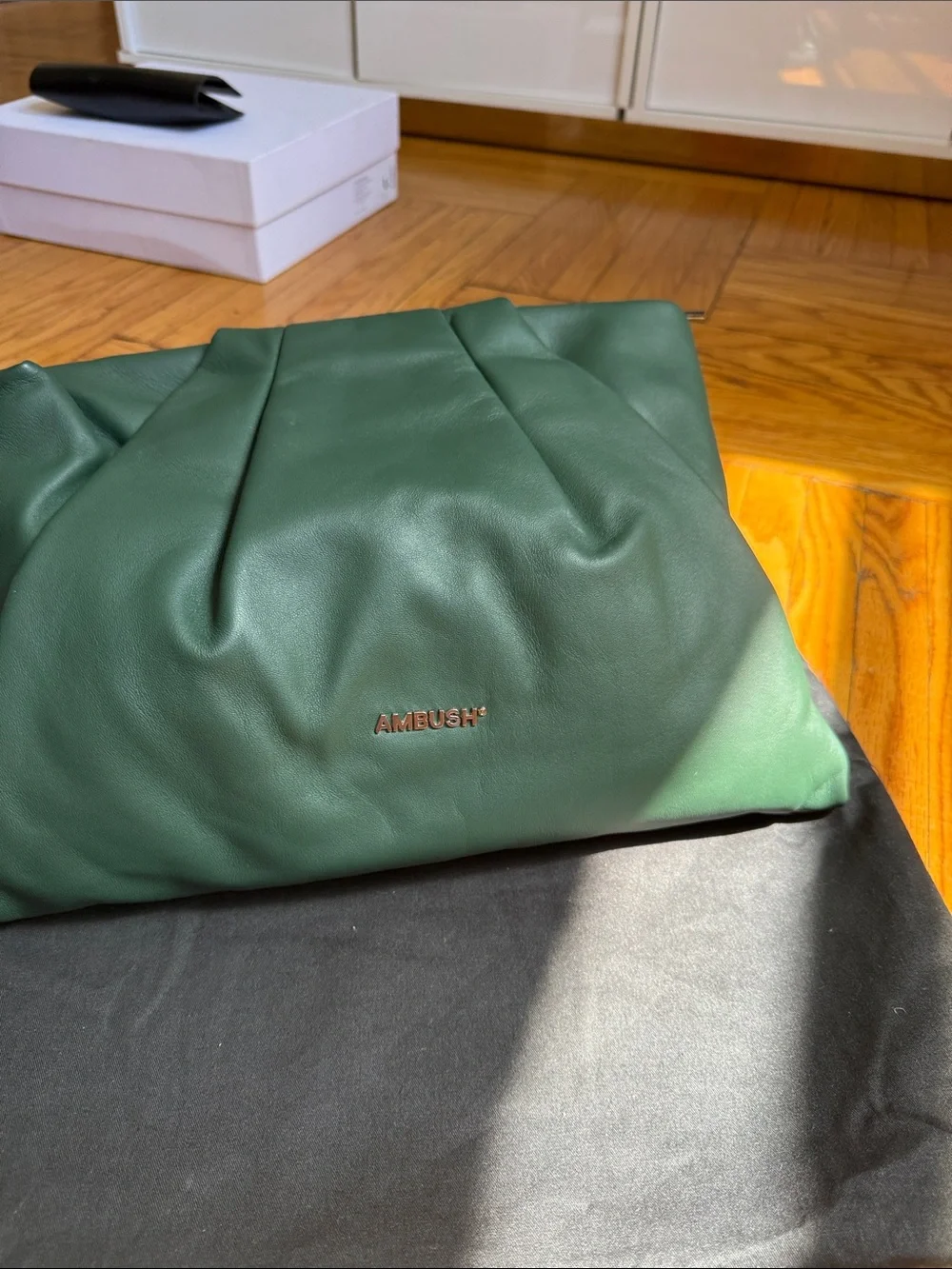 AMBUSH® Dark Green Leather Clutch